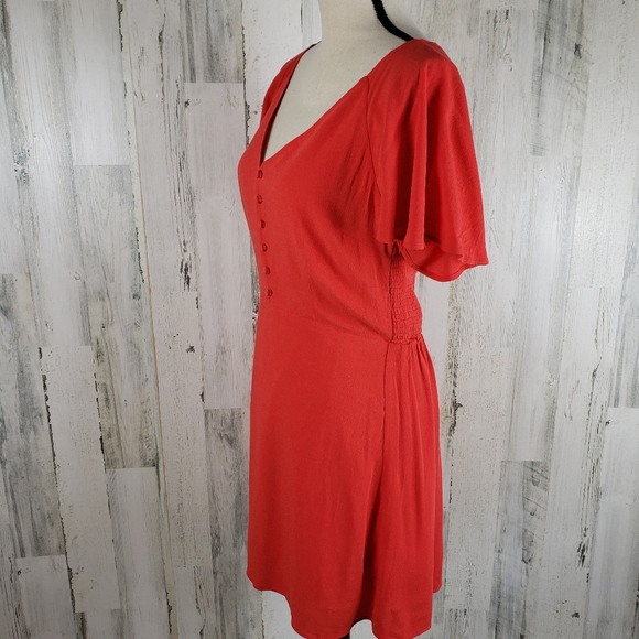 Jack Flutter Sleeve Swing Dress Sz L - Picture 6 of 11